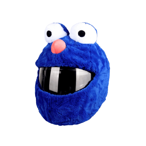 Couvre casque moto - Monstre bleu