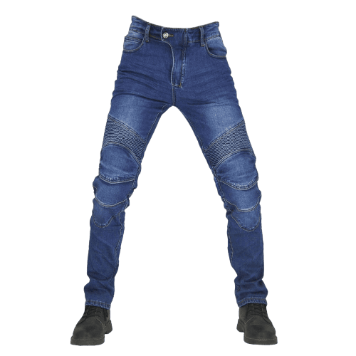 Jean de moto bleu pour homme