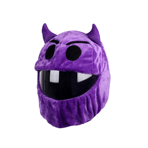 Housse couvre casque moto - Diable violet